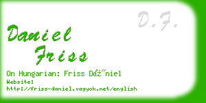 daniel friss business card